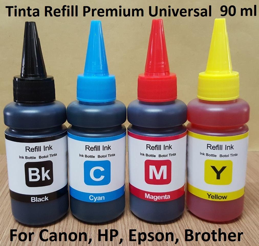Tinta Printer Refill / Tinta Printer Universal / Tinta Premium untuk Canon Epson HP dan Brother 90 ml