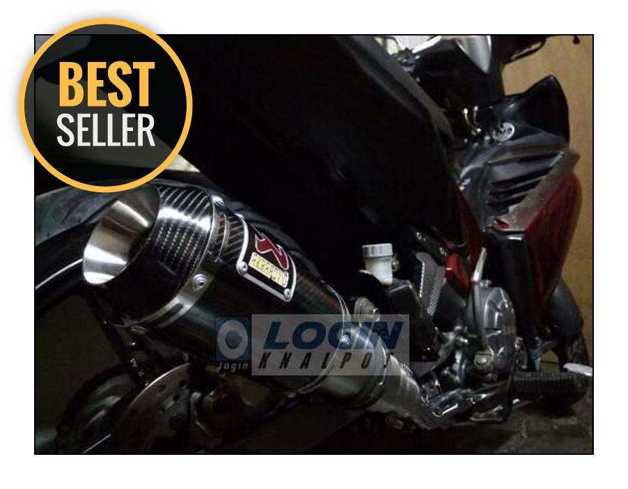 knalpot racing yamaha jupiter mx 135 fullsystem akrapovic gp m1