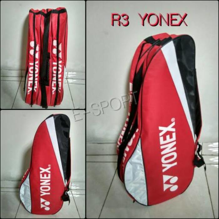 Tas raket besar badminton/tenis logo YONEX Merah - qD8gZr