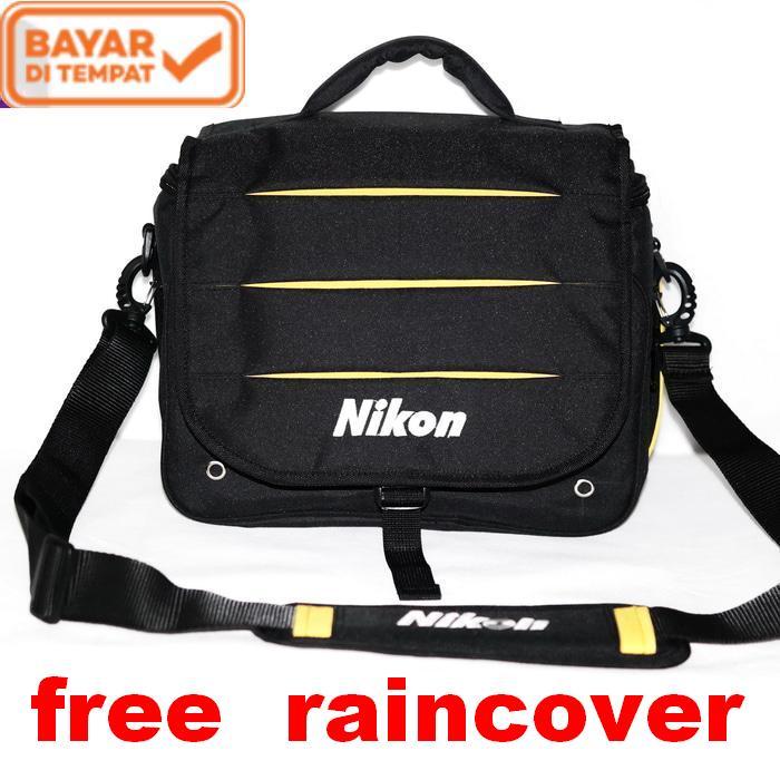 Tas Kamera dslr mirrorless Selempang kode D Nikon gratis raincover