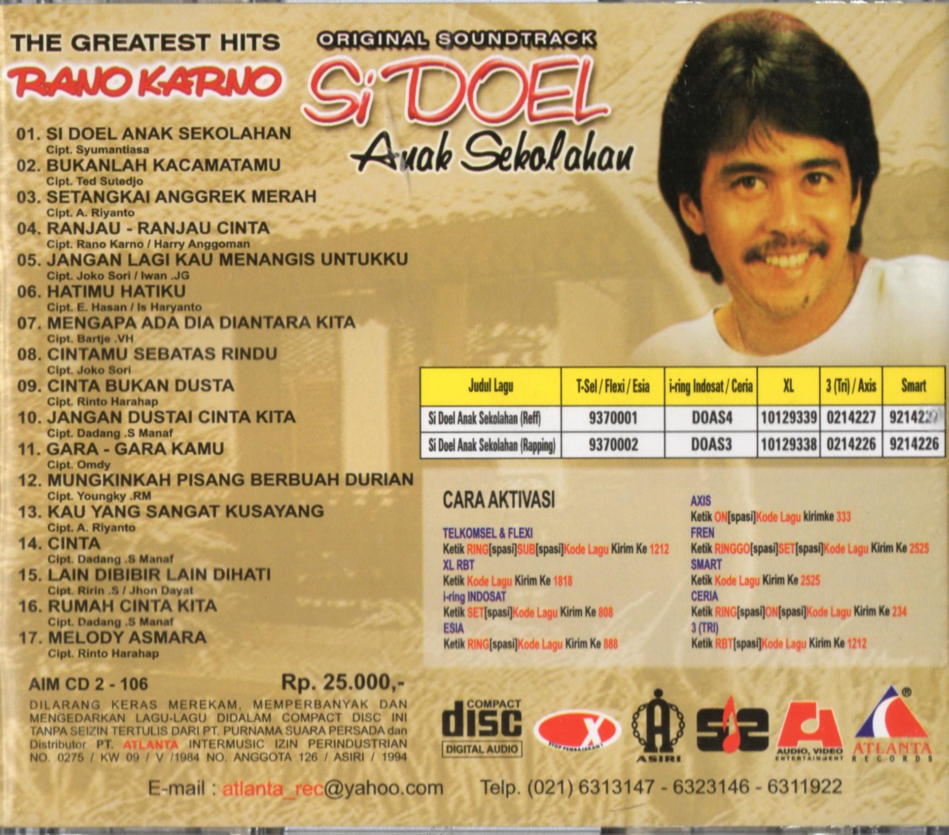 Buy & Sell Cheapest THE GREATEST PROMO Best Quality Product Deals CD AUDIO ORIGINAL THE GREATEST HITS RANO KARNO