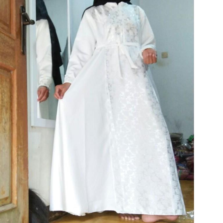 Gamis mewah jaguar gamis baloteli dress pesta gamis modern burkat kebaya fashion muslimah update oren bata