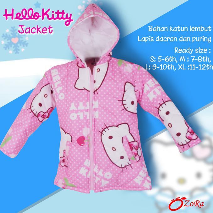 PROMO SALE JAKET ANAK HELLO KITTY PEREMPUAN CEWEK IMPORT BRANDED OZORA WINTER LL FZ001XO