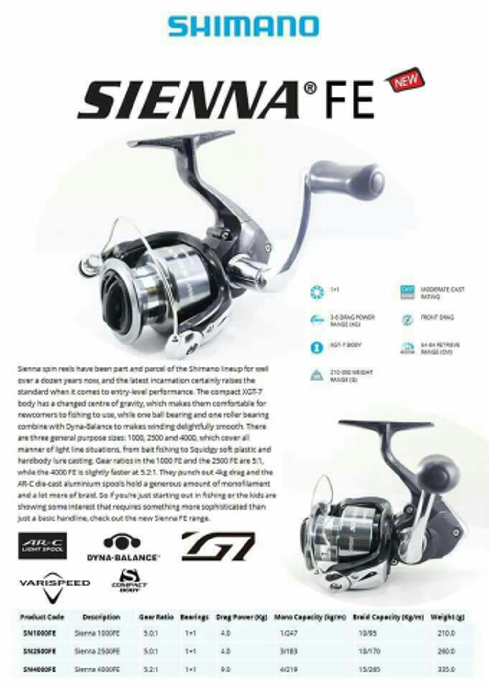 Shimano Sienna 4000 FE Reel Pancing Tangguh Berkualitas Katrol Kerekan Real Ril di lapak Andree Fishing or BFG andree_alivio