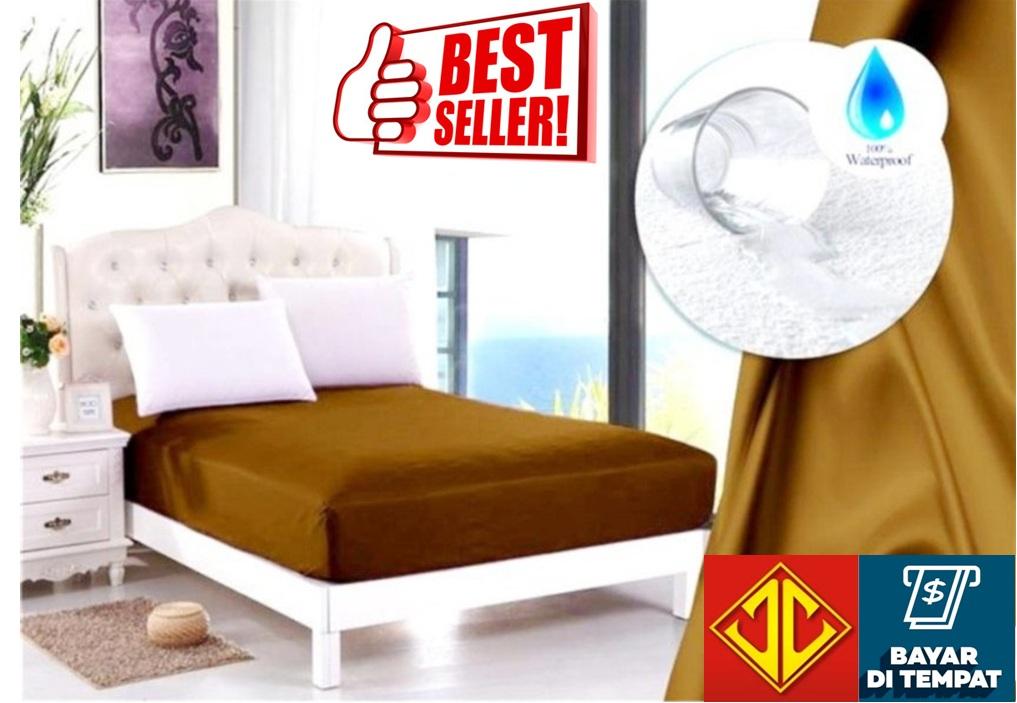 Theora Sprei Waterproof Anti Air Ompol Polos Aneka Warna (Sprei Saja)