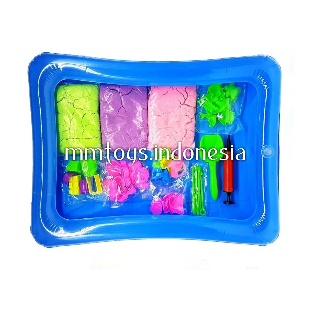 Magic Sand Play Sand 1.5kg 3warna Set Pasir Ajaib Mainan Anak