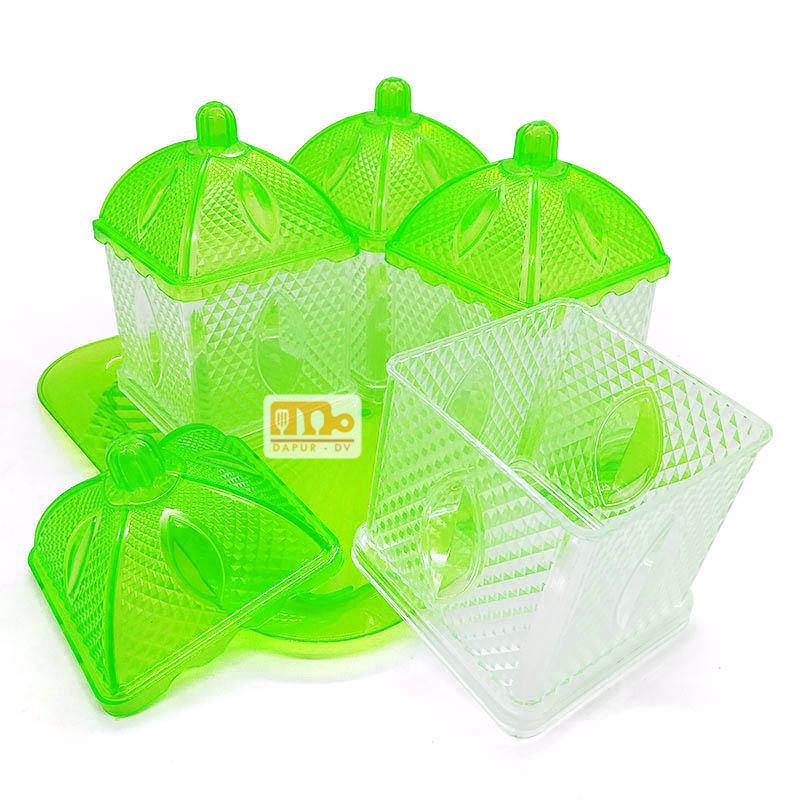 Diva-Davi Toples Serbaguna Davinci Set 4 Pcs + Tray - Hijau