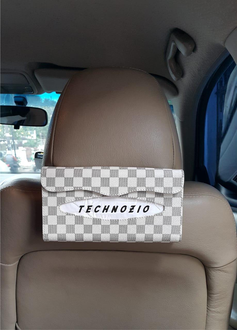 TECHNOZIO TISSUE BACKSEAT/TEMPAT TISSUE MOBIL CREAM SKAK