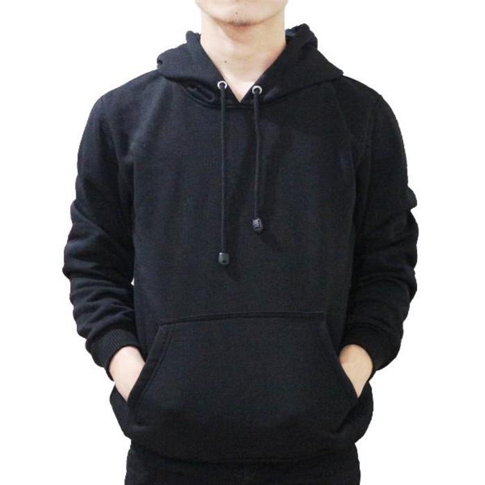 Promo Sweater Polos Hitam! Jaket Hoodie Jumper Polosan Murah Termurah - Brwdcy