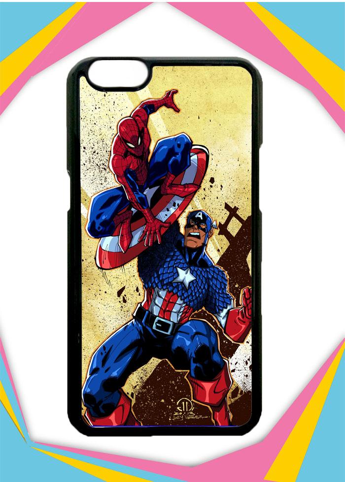 Casing OPPO F1S Selfie Expert Custom Hardcase captain america vs spiderman Z0492 Case Cover