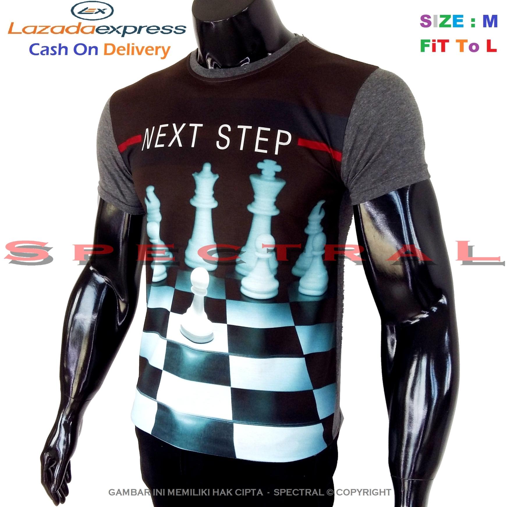 Spectral – 3D CATUR Kualitas HD Printing Size M Fit To L Soft Rayon Viscose Kaos Distro Fashion T-Shirt Atasan Baju Pakaian Polos Pria Wanita Cewe Cowo Lengan Murah Bagus Keren Jaman Kekinian Jakarta Bandung Gambar Otak Skak Olahraga Chess Pintar Strategi