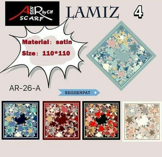 S4 satin/berhijab/kerudung bermotif