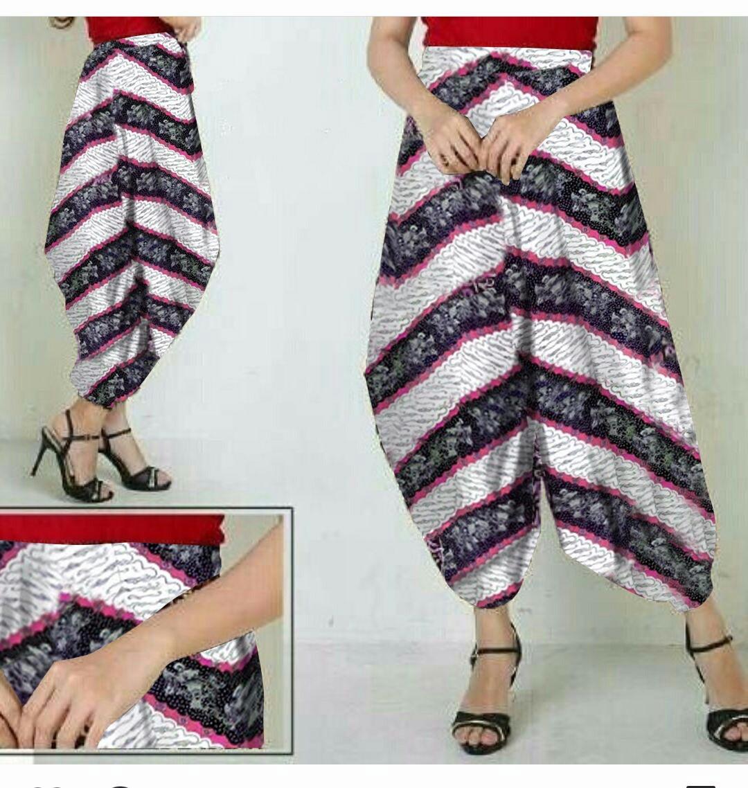 Tanah Abang Fashion Duaraka aladin pant batik parang pink io