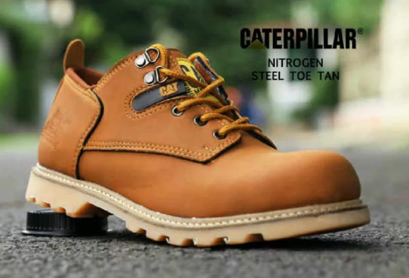 Boots Safety Ujung Besi Sepatu Casual Kerja Tracking Pria Warna Hitam Tan Coklat Pabrik Shoes