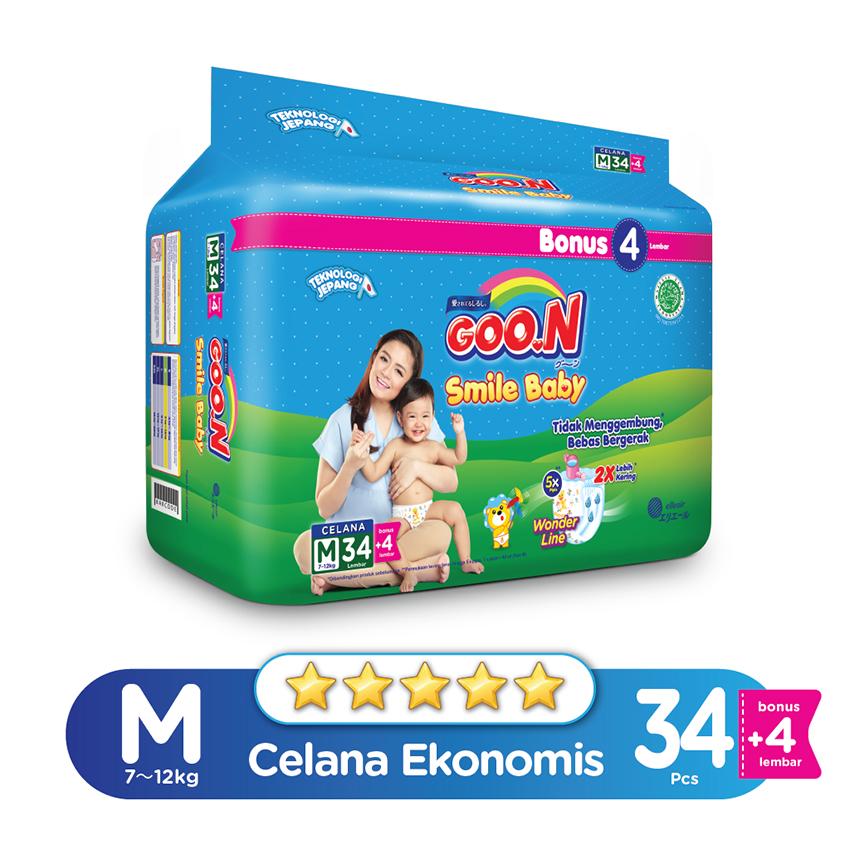 Smile Baby Pants Wonderline Super Jumbo M isi 34+4 (Bonus Pack)
