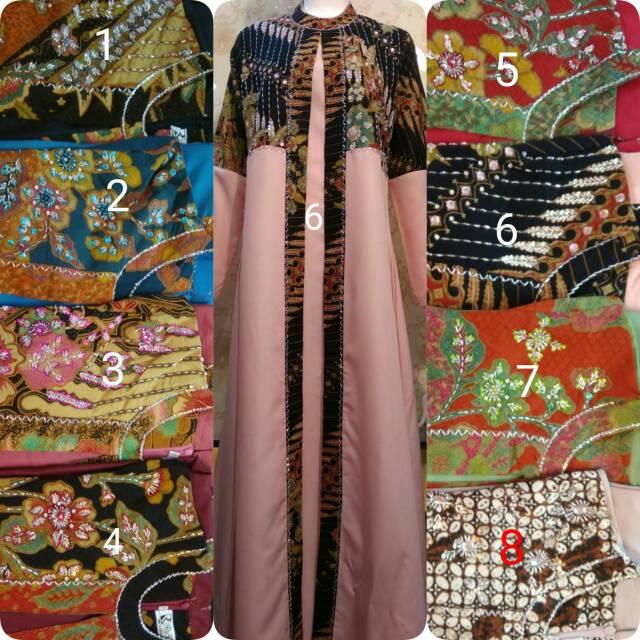 Gamis Katun Kombinasi Batik