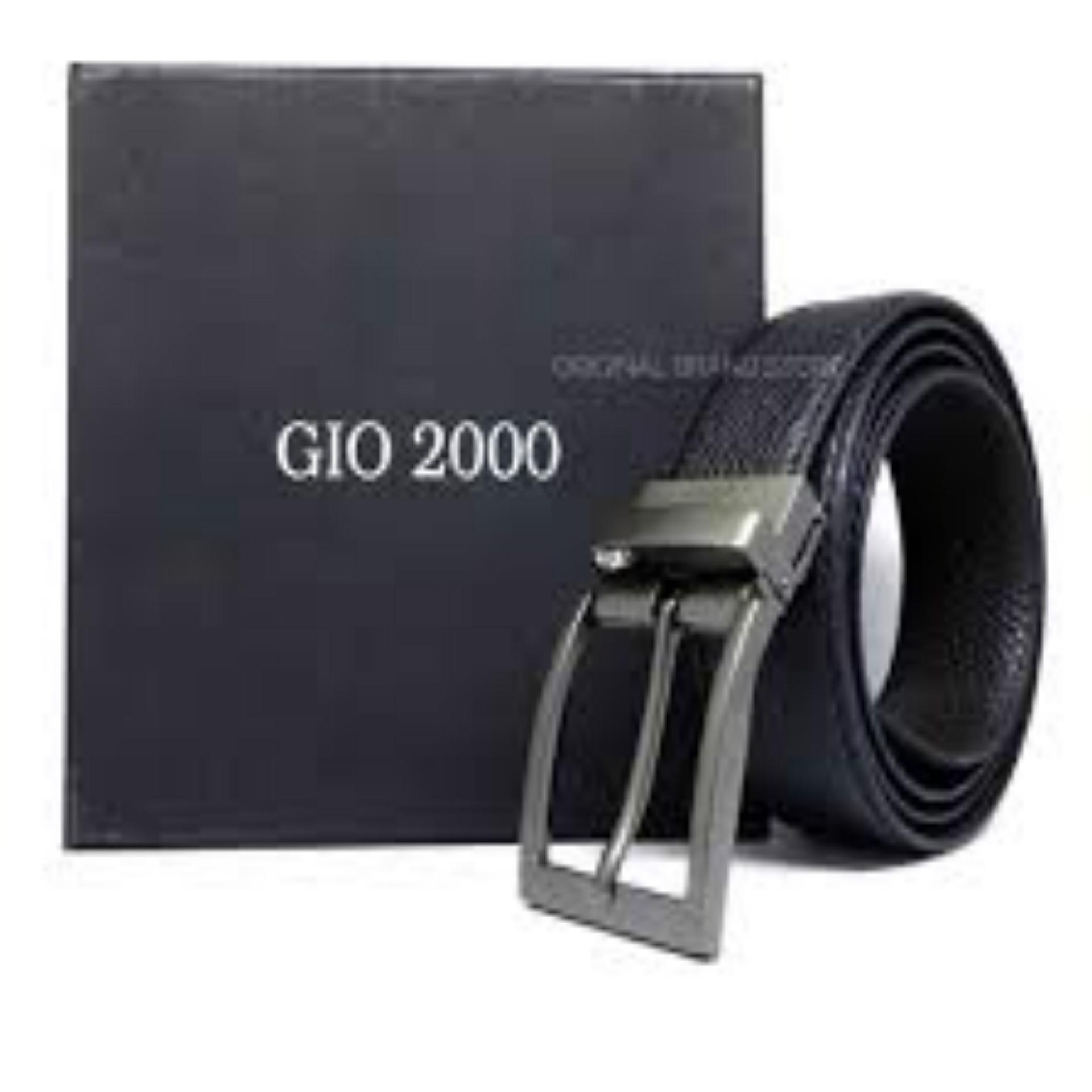 Gesper Sabuk Ikat Pinggang Kulit Asli Pria Cowo Original Gio 2000 508 Black