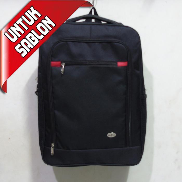 Tas Polos Hitam 02 | Ransel | Konveksi | Seminar | Sablon | Bordir - BLj3jq