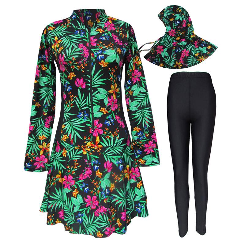 Baju Renang Muslim Motif Flora