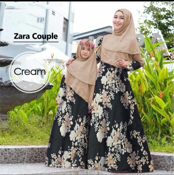 SYARI MAM N KIDS EVANIA HITAM BAHAN KATUN JEPANG BIG SIZE MAM KIDS 6-7 TAHUN + KHIMER