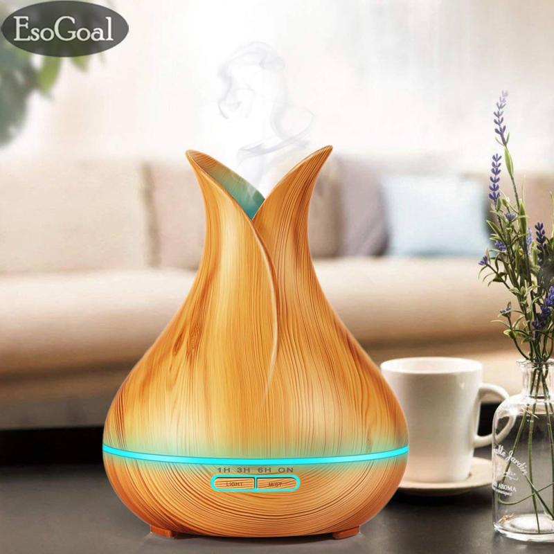 Bảng giá EsoGoal 400ml Air Humidifier Aroma Diffuser Aromatherapy Essential Oil Air Purifier Ultrasonic Cool Mist Humidifier with Wood Grain Design for Office Home Bedroom Living Room Study Yoga Spa(UK plug)