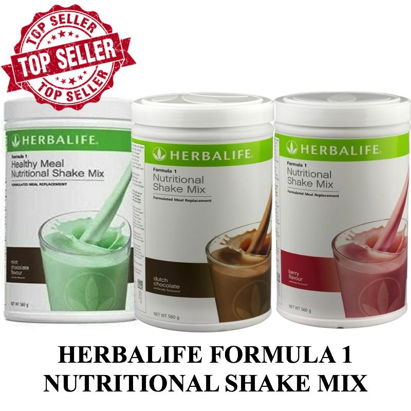 Herbalife 3 in 1 Formula Nutritional Shake Mix - Wild Berry, Dutch Chocolate, dan Chocomint