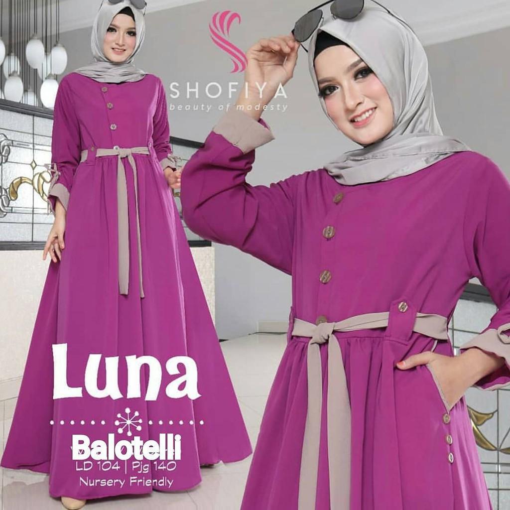 Luna Maxy / Gamis Hijab Murah Wanita / Maxy Harga Grosir / Dress Pakaian Online Termurah Fanta