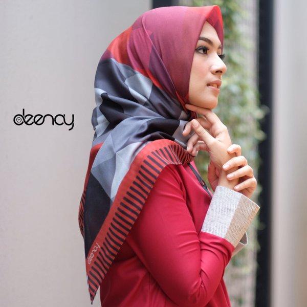 Kerudung Deenay New Arrival Elif Voal Printed Scarf Original