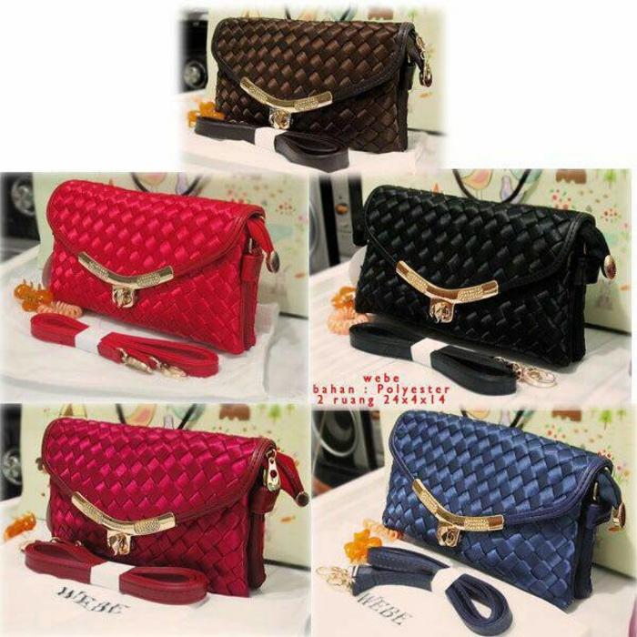 TAS SELEMPANG WEBE BAHAN POLYSTER WANITA PESTA - WAPedR