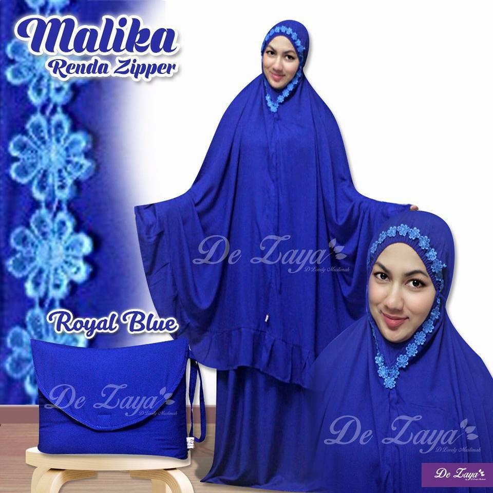 Mukena Polos RENDA MALIKA | Mukenah Polosan Renda Vanzaa Jannah Najwa Dezaya BAli ROYAL BLUE