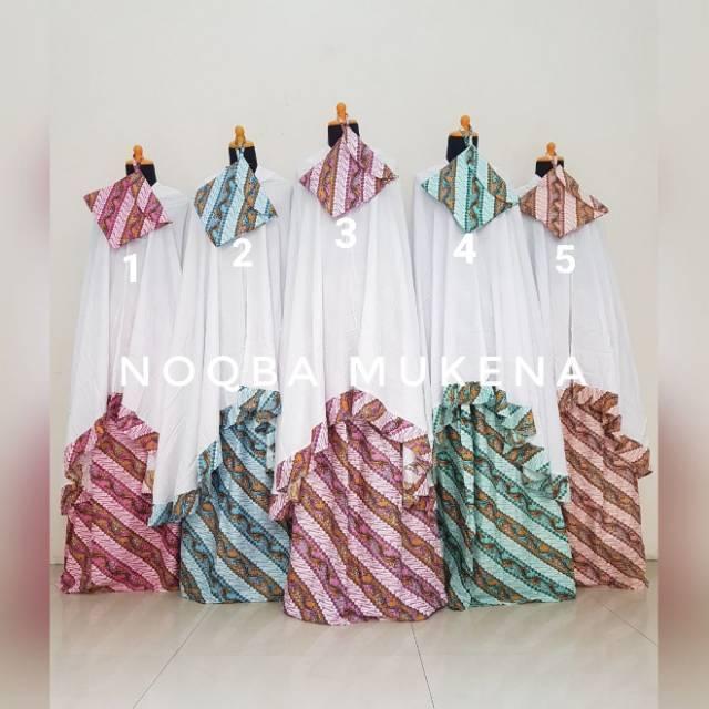 Elegant Mukena Batik Jumbo Santung Rayon Super Mukenah Dewasa Sholat Nyaman Adem Dingin Rempel Murah 4