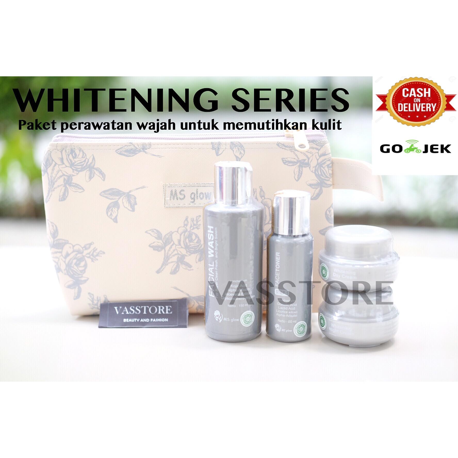 Vasstore Msglow Whitening Series Step 1/Toner Klinik Original 100% / Ms Glow Perawatan Memutihkan pencerah pemutih wajah