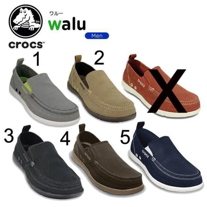 New!! Crocs Walu Men Complete Size / Fashion pria / Sepatu Slip on / Sepatu pria / Sepatu Murah / Sepatu Bagus / Sepatu Kren pria / Sepatu Kekinian / Sepatu Modern / Sepatu trendy / Sepatu Berkualitas