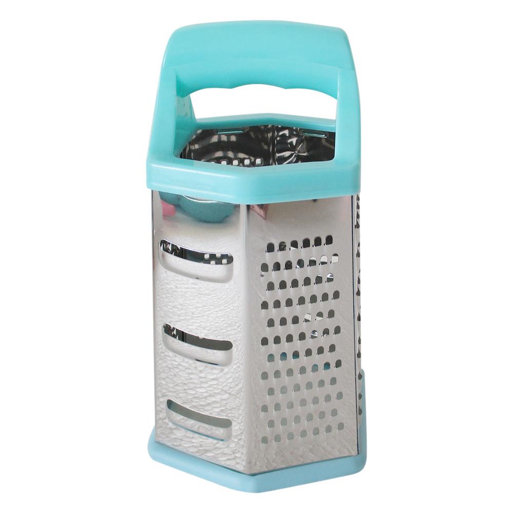 Mitra Loka 6 In 1 Grater Parutan Buah & Sayur 6 Sisi Stainless Pastel Series / Parutan / Grater / Parutan Sayur / Parutan Keju / Parutan Coklat / Parutan Wortel 