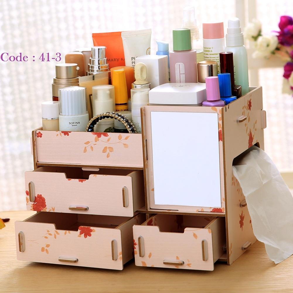 (1KG) RAK KOSMETIK KACA / TEMPAT PENYIMPANAN MAKE UP / RAK KOSMETIK MULTIFUNGSI
