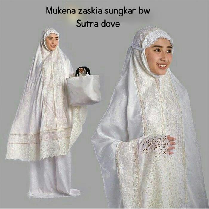 Mukena Sutra Dove Zaskia Sungkar Krem