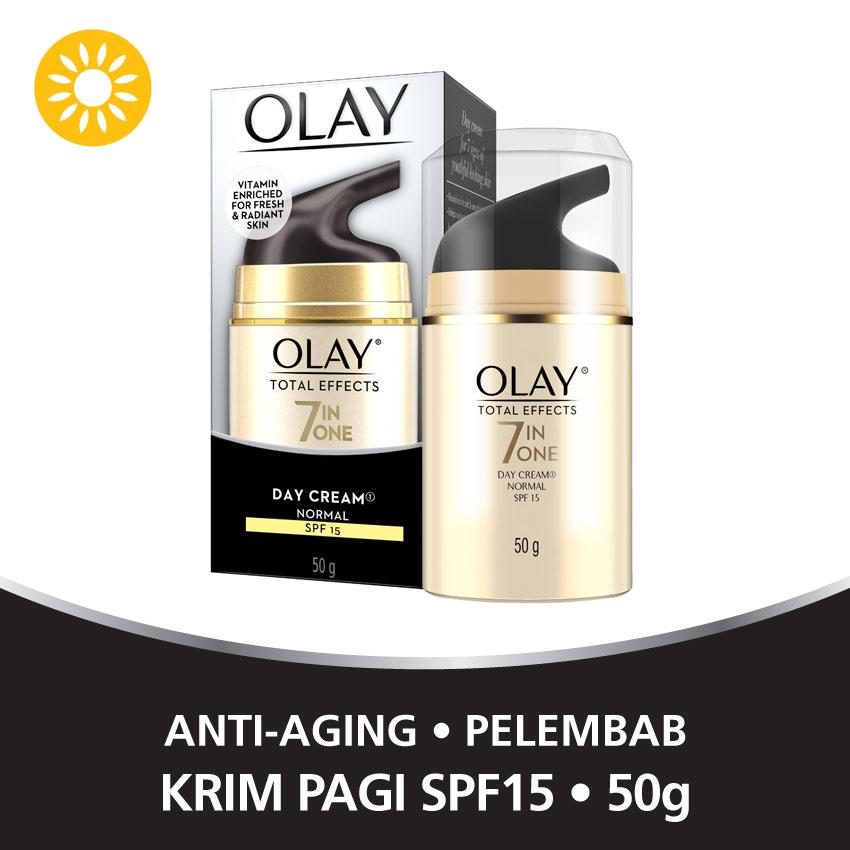 Olay Anti Aging - Pelembab Total Effects Day Cream Normal SPF 15 7 in 1 - 50gr
