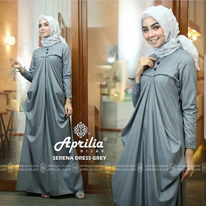 Baju Original Gamis Serena Dress Baju Panjang Muslim Casual Wanita Pakaian Hijab Modern Modis Trendy Terbaru