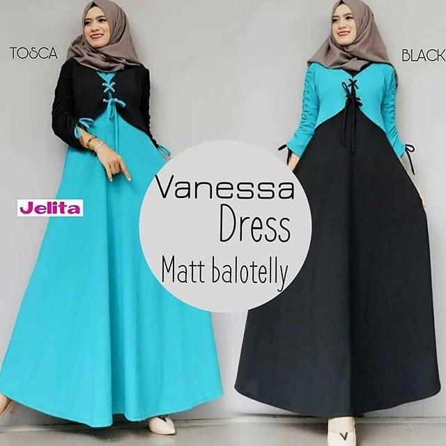 Baju Wanita Baju Gamis Baju Muslim Vanessa Dress
