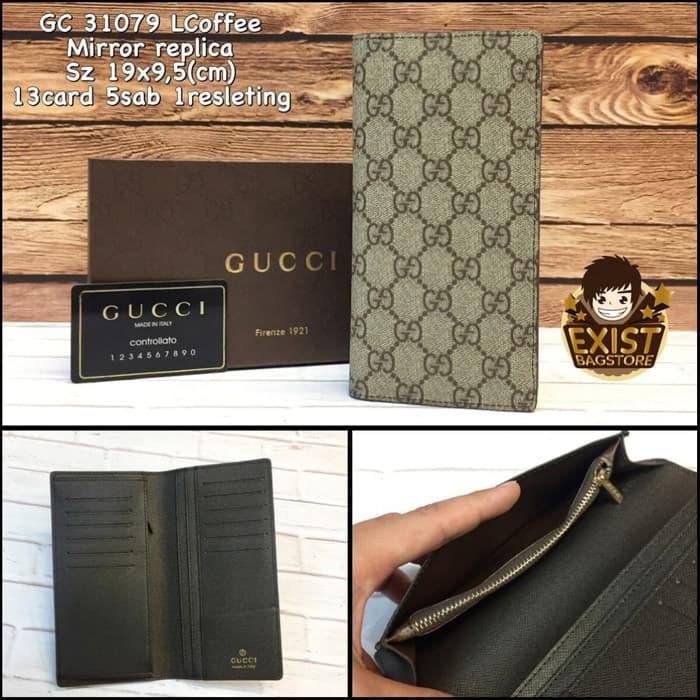 Dompet Gucci 31079 Lcoffee Replica Dompet Pria Dompet Kulit Murah