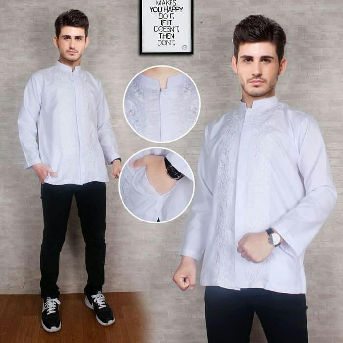 Baju koko pria lengan panjang bahan katun
