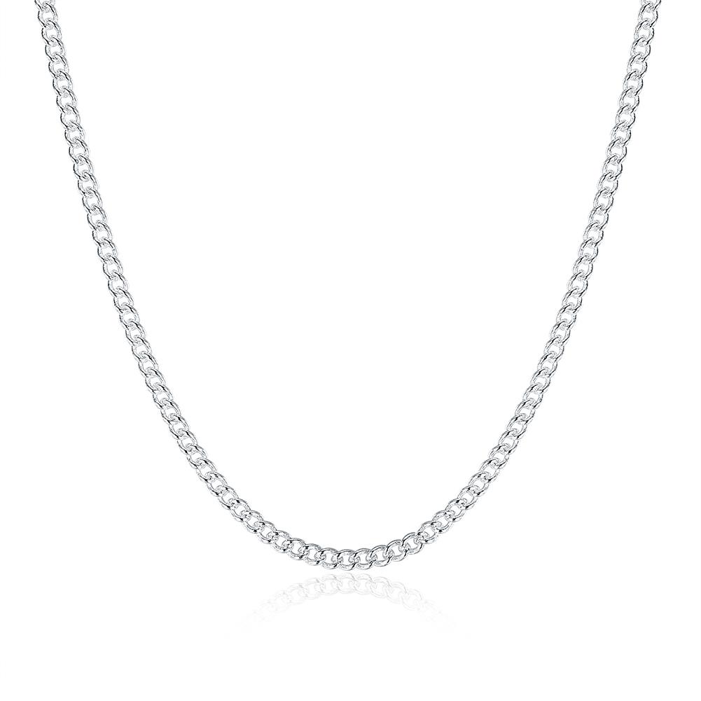 Bella & Co. Chain Necklace LKNSPCC015-18 Aksesoris Perhiasan Kalung Rantai Lapis Silver