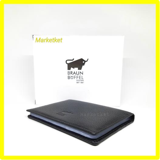 Dompet Kartu Kulit Sapi Asli Slot Plastik Bening Untuk Pria Laki Cowok Cowo Braun Buffel Handy Pocket Muat Kantong Card Wallet