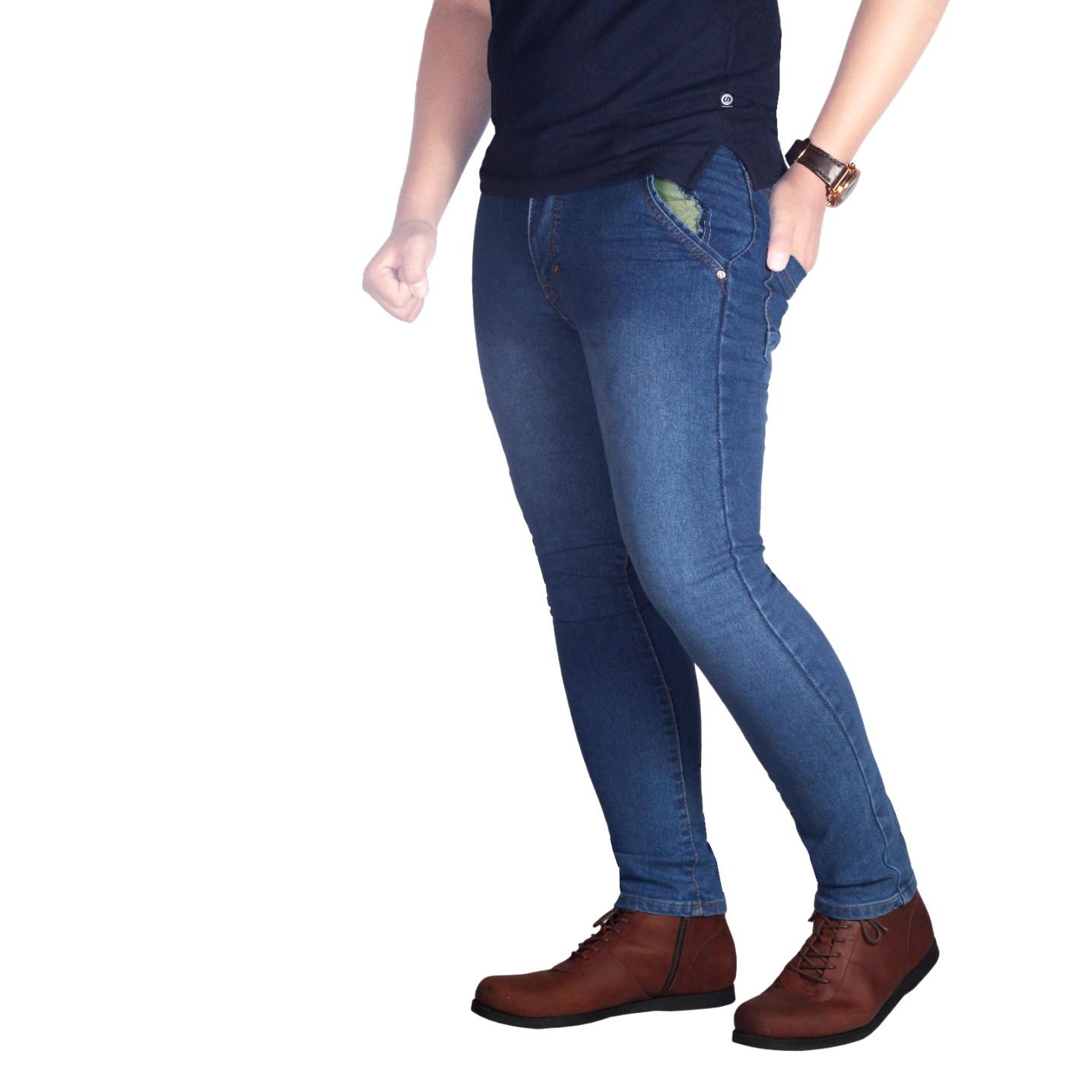 Dgm_Fashion1 Celana Jeans Blu Black Wash Skinny Panjang /Celana lepis/Celana Jeans Skinny Pria/Celana Panjang/ Celana Pria/Celana Casual/celana denim/celana jeans hitam/jeans polos /CELANA JEANS PENSIL AI 5609 Biru