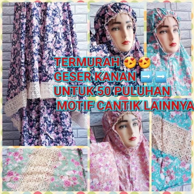 Mukena katun jepang original renda rajut mukena rajut oleh oleh umroh grosir mukena tanah abang grosir beli 6