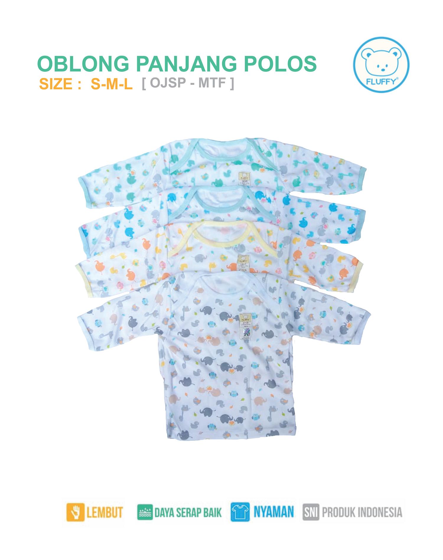 BAJU OBLONG PANJANG MOTIF FLUFFY OJSP-MTF ( Isi 4Pcs )