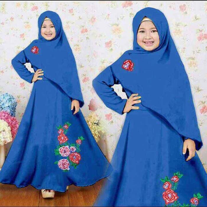 SYARI ANAK/ GAMIS ANAK/ SYARI ANAK CANTIK - ZASKIA (ds) - Biru
