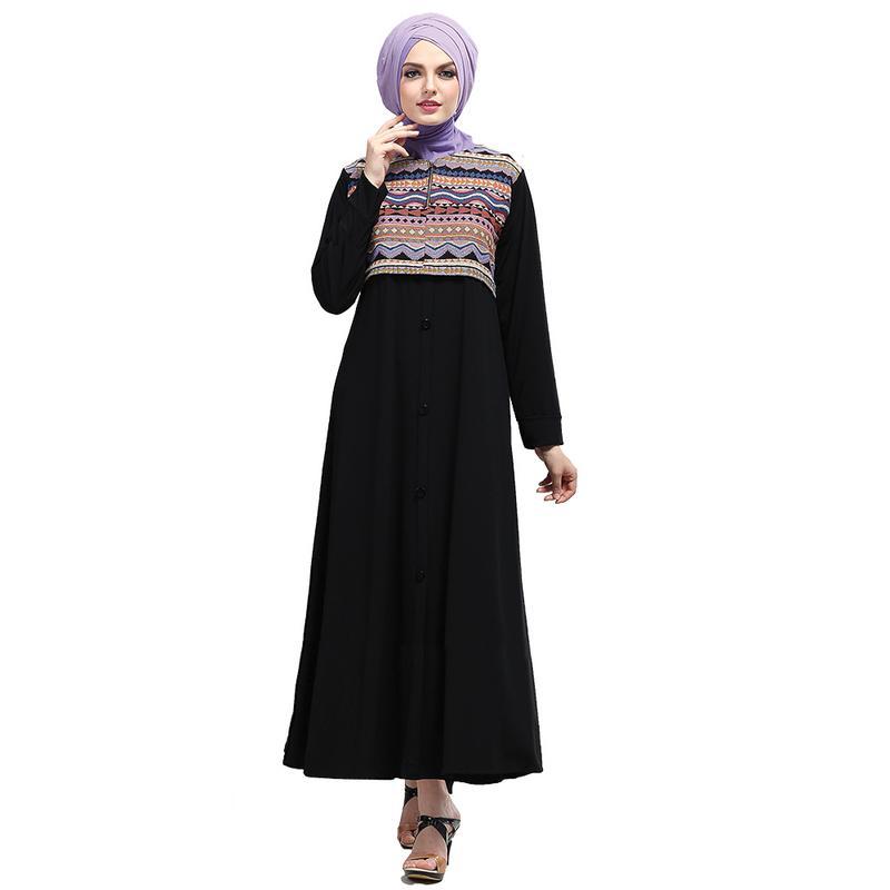 Inficlo SHJ 656 Baju Gamis Wanita - bahan jersey - Murah & berkualitas (hitam)