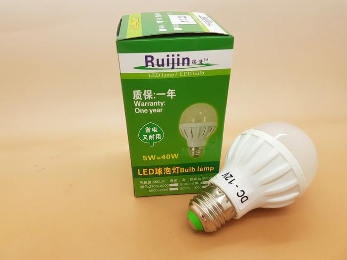 Merk RUIJIN BOHLAM LAMPU LED 12V DC LED 5W ( LAMPU SOLAR CELL )