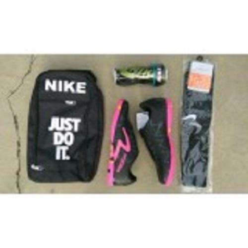Sepatu Futsal Keren HITAM garis UNGU Bonus TAS,KAOS KAKI,DECKER ,Sepatu Futsal Kuat / Sepatu Futsal Murah / Sepatu Futsal